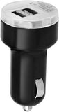 DC 12V/24V USB 2.0 5V 2A/2000mA & 1A Car Charger Power Adapter Cigarette Lighter