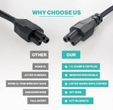 3-Prong AC IN Power Cord For DaranEner NEOZ 179.2Wh 300W Portable Power Station