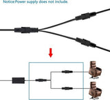 2 Pin Splitter Lead Y Power Cable 2 Motors to 1 Power Supply For Recliner Lift