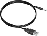 3ft Black USB DC Adapter Charger Cable Lead for Yarosi Wand Massager Vibrator
