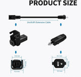 6.6ft Extension 2-Pin Cord for KDDY008A Changzhou Kaidi Recliner Lift Sofa Chair