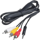 3RCA AV A/V Audio Video TV Cable Cord Lead for Sony DCr-TRV19 TRV19E TRV22