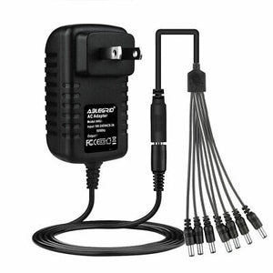 8-Way Splitter Cable AC Adapter For Lorex ACC-U81 ACCU81 Security Camera Power