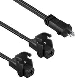 2 Pin Splitter Lead Y Power Cable 2 Motors to 1 Power Supply For Recliner Lift
