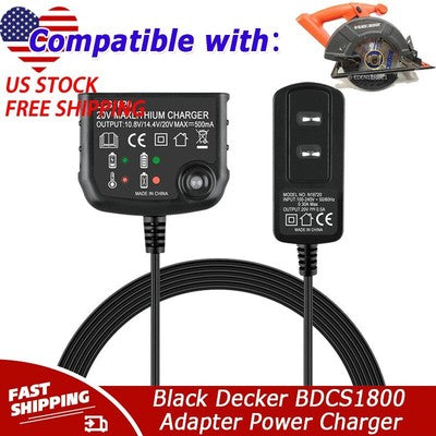 20V Lithium Battery Charger LCS1620 for Black Decker BDCS1800 BDCS1806 BDCS1807