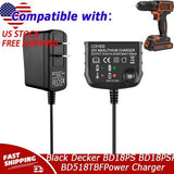 20V Lithium Battery Charger LCS1620 for Black Decker BD18PS BD18PSK BD518TBF