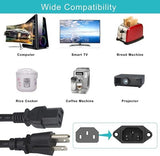3-Prong AC Power Cord For FOSSiBOT F800 F2400 F3600 F1200 Portable Power Station