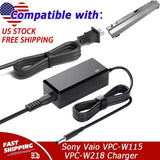 AC Adapter Charger for Sony Vaio VPC-W115 VPC-W125 VPC-W216 VPC-W218 Power Cord