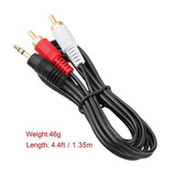 3.5mm to 2 RCA Audio Line-In Cable Cord For Roland AR-3000SD A/V Audio Recorder