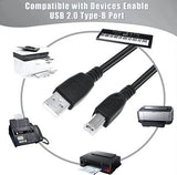 3ft USB 2.0 Cord A to B Male for HP Smart Tank 5101 All-in-One Printer PC