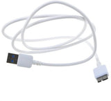 White USB3.0 Data Cable Cord for Samsung D3 Station 2TB External Hard Disk Drive