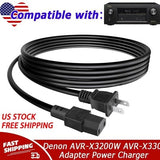 UL 6.6ft AC Power Cord Cable For Denon AVR-X3200W AVR-X3300W 4K 7.2 A/V receiver
