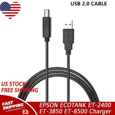 USB Printer Cable Cord For EPSON ECOTANK ET-2400 ET-2800 ET-2803 ET-3850 ET-8500