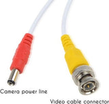White 65ft BNC Extension Cable for LBV8721AB 4K 8MP MPX Camera