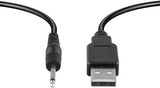 3ft Black USB DC Adapter Charger Cable Lead for Yarosi Wand Massager Vibrator