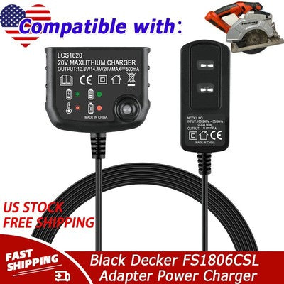 20V Lithium Battery Charger LCS1620 for Black Decker FS1806CSL FS1807CS