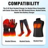 8.4V Charger for Savior Snow Deer Sun Will Heated Gloves, Socks, Vest