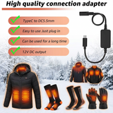12V Type C to DC 5.5mm, Heated Jacket Battery Step-Up Adapter For Milwaukee,M12