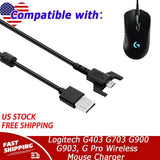USB Charging Cable for Logitech G403 G703 G900 G903, G Pro Wireless Mouse