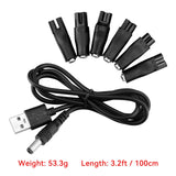 7 PCS Power Cord For Philips Norelco 3500 2300 4100 4200 4500 6100 8900 9300