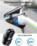 Adapter For Tesla  Fit J1772 Stations,Tesla Model 3, Y, X, S Max 80A 250V