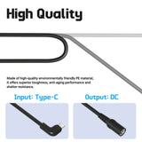 2-Pack 12V USB-C to DC Adapter Cable for Heated Jacket Milwaukee M12 AEG