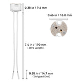 GU5.3 Socket, LED Halogen Lamp Ceramic Wire Connector Base Socket Adapter