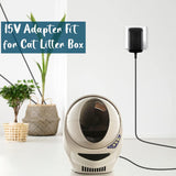 15V AC Adapter for Cat Open Air Self Cleaning Cat Litter Box Power Cord