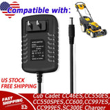 AC Adapter For Cub Cadet CC46ES,CC550ES,CC550SPES,CC600,CC997ES,CC999ES,SC300E