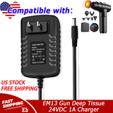 24V AC/DC Adapter For EM13 Gun Deep Tissue 24VDC 1A