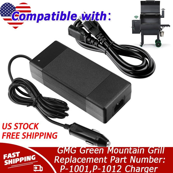 12V Adapter for GMG Green Mountain Grill Replacement Part Number: P-1001,P-1012