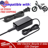 54.6V 3A Li-ion Battery Power Charger Head For 48V Electric Bicycle E-bike 13S