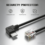 Radar Detector Cable, USB-C to RJ11 Plug Cord, 3.3Ft for Escort Passport 9500i