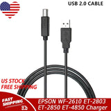 USB 2.0 Printer Cable For EPSON WF-2610 ET-2803 ET-2850 ET-5180 ET-4800 ET-4850