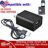 Charger for Jitterbug Lively Smart 3rd Jitterbug Flip 2nd Gen Phone