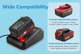 Quick Charger For PORTER CABLE 20V MAX Lithium Battery Charger PCC699L PCCB122C