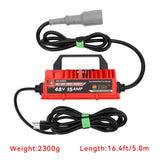 15A 48V Golf Carts Charger for Club Car 3-Pin Round Plug for Lead Acid Battery