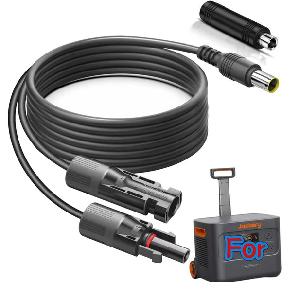16.5Ft Solar to 8mm Adapter Extension Cable For Jackery 3000 2000 1500