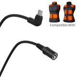 12V USB-C Step-Up Cable for Heated Jacket Milwaukee M12 Makita AEG