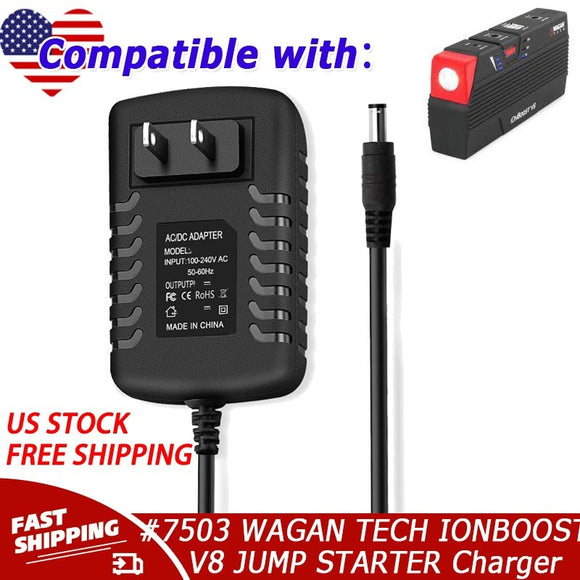 WALL Charger AC adapter for # 7503 WAGAN TECH IONBOOST V8 PORTABLE JUMP STARTER
