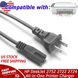 Power Cord Cable For HP DeskJet 2752 2722 2724 2732 2755 2725 All-in-One Printer