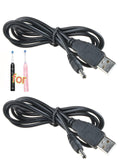 2Pack USB Charging Cord,DC Cable for Bitvae Electric Toothbrushes D2/S2/R2/R1