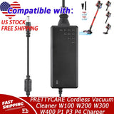 Charger for PRETTYCARE Cordless Vacuum Cleaner W100 W200 W300 W400 P1 P3 P4