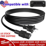 UL 6.6ft AC Power Cord Cable For Denon AVR-X3400H AVR-X3500H 7.2Channel Receiver