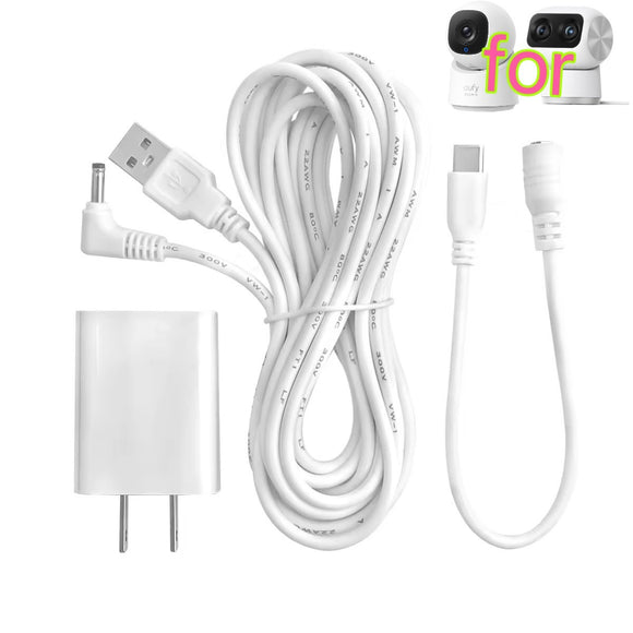 13ft Power Adapter for eufy Indoor Cam C210/C220,eufy Security Indoor Cam S350