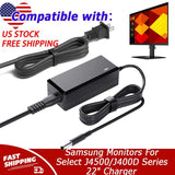 48W 19V 2.53A AC Adapter for Samsung Monitors For Select J4500/J400D Series 22"