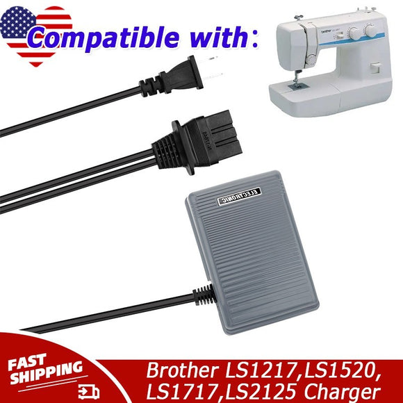 110V Motor Foot Pedal Control Cord fit for Brother LS1217,LS1520,LS1717,LS2125