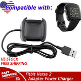 USB Charger for Fitbit Versa 2 Charger Dock Anti-slip Smartwatch Charging Cable