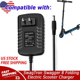 29.4V Adapter for SwagTron SG-8 Swagger 8 Lightweight Folding Electric Scooter