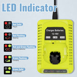 P117 Charger For Ryobi One+ 12V 14.4V 18V Lithium/NiMh/Nicad Battery Charger